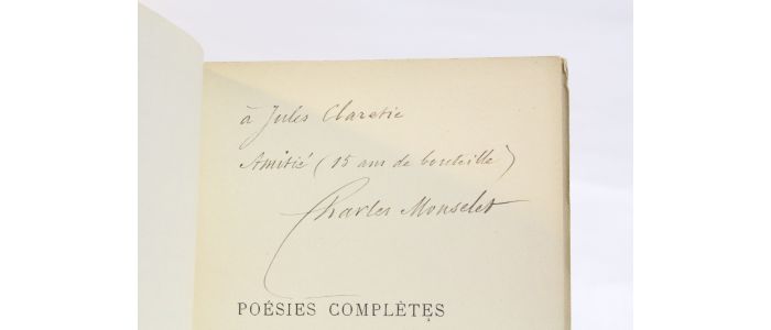 MONSELET : Poésies complètes - Signed book, First edition - Edition-Originale.com