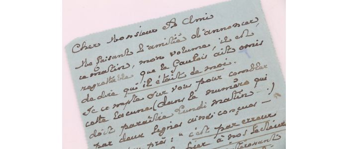 MONTESQUIOU : Indignée lettre autographe signée adressée au journaliste et critique littéraire du Gaulois Henri Lapauze à propos d'un oubli le concernant : 