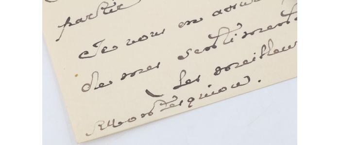 MONTESQUIOU : Lettre autographe signée de Robert de Montesquiou à propos d'un dessin qu'il tient à la disposition de son correspondant - Libro autografato, Prima edizione - Edition-Originale.com