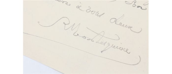 MONTESQUIOU : Lettre autographe signée de Robert de Montesquiou adressée à Henri Lapauze à propos de la réédition de l'un de ses ouvrages : 