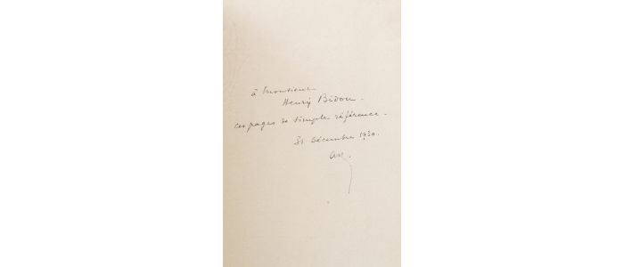 NAVILLE : Notes bibliographiques sur l'oeuvre d'André Gide - Autographe, Edition Originale - Edition-Originale.com