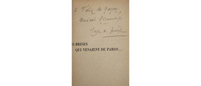 NEREYS : Des brises qui venaient de Paros... - Signiert, Erste Ausgabe - Edition-Originale.com