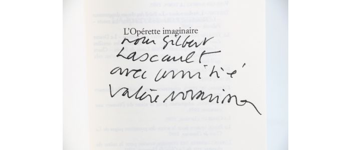 NOVARINA : L'opérette imaginaire - Autographe, Edition Originale - Edition-Originale.com
