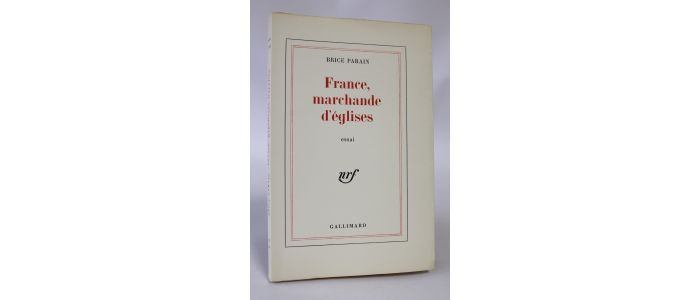 PARAIN : France, marchande d'églises - Prima edizione - Edition-Originale.com