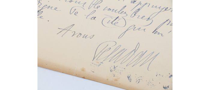 PELADAN : Lettre autographe signée adressée à Marius Richard à propos de sa pièce de théâtre Sériramis - Autographe, Edition Originale - Edition-Originale.com