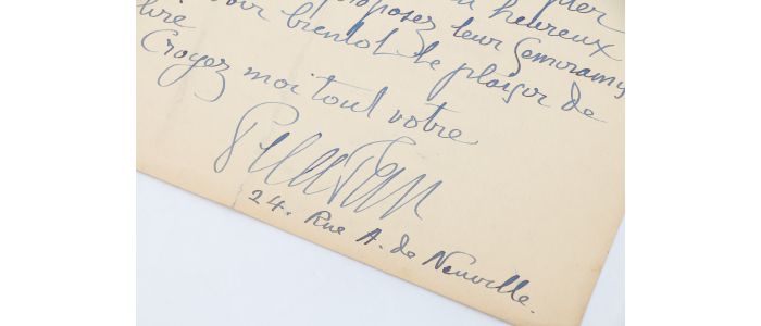 PELADAN : Lettre autographe signée adressée à Marius Richard le mettant en garde contre les caprices de son acteur fétiche, Paul Mounet : 