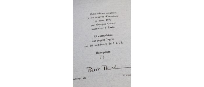 PEUCHMAURD : L'entretien des haies - Libro autografato, Prima edizione - Edition-Originale.com