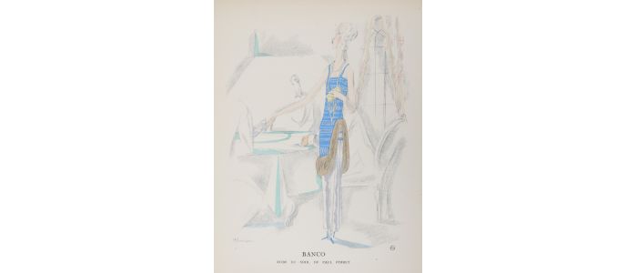 POIRET : Banco. Robe du soir, de Paul Poiret (pl.49, La Gazette du Bon ton, 1922 n°7) - Edition Originale - Edition-Originale.com