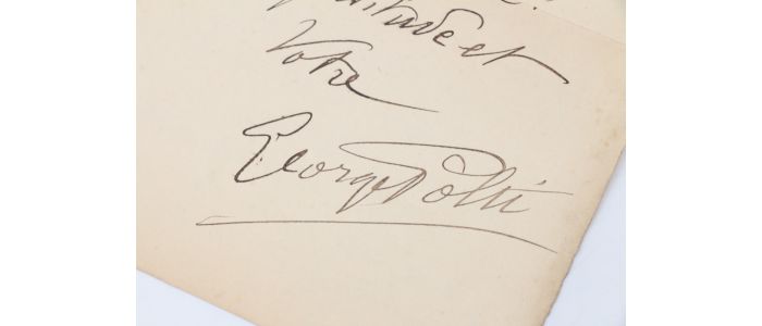 POLTI : Lettre autographe signée adressée à son ami le poète Jean Ott : 