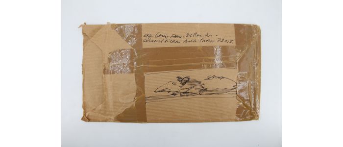 PONS : Enveloppe manuscrite envoyée à son ami Georges Raillard enrichie d'un dessin original en son verso - Autographe, Edition Originale - Edition-Originale.com