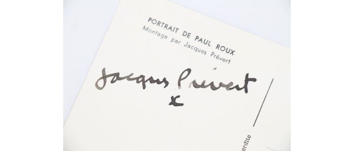 PREVERT : Carte postale enrichie de la signature manuscrite de Jacques Prévert - Autographe, Edition Originale - Edition-Originale.com