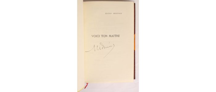 PREVOST : Voici ton maître - Signed book, First edition - Edition-Originale.com