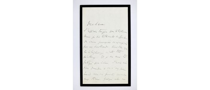 PROUST : Lettre autographe signée adressée à Mme Catusse - Signed book, First edition - Edition-Originale.com