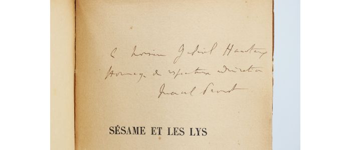 PROUST : Sésame et les lys - Signed book, First edition - Edition-Originale.com