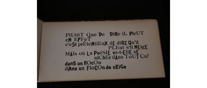 QUENEAU : Variations typographiques sur deux poèmes de Raymond Queneau - Autographe - Edition-Originale.com