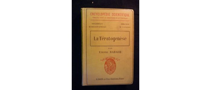 RABAUD : La tératogenèse - First edition - Edition-Originale.com
