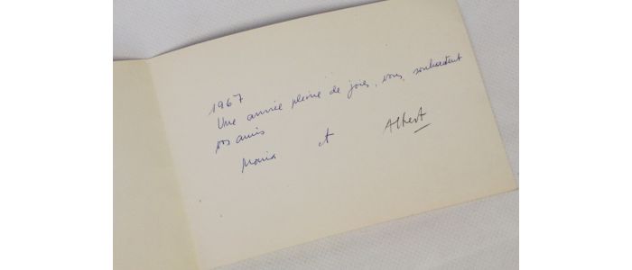 RAFOLS-CASAMADA : Carte de voeux adressée à la famille Raillard pour l'année 1967 signée par Albert Rafols-Casamada et sa femme Maria - Signiert, Erste Ausgabe - Edition-Originale.com