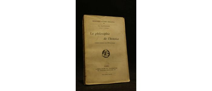 RAPPOPORT : La Philosophie de l'histoire comme science de l'évolution.  - Edition-Originale.com