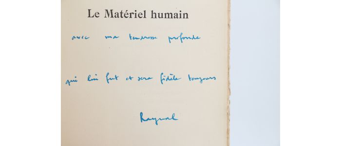 RAYNAL : Le matériel humain - Libro autografato - Edition-Originale.com