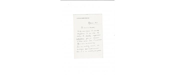 RENARD : Lettre autographe signée adressée à Charles Mendel - Autographe, Edition Originale - Edition-Originale.com