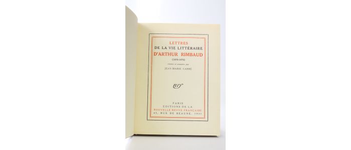 RIMBAUD : Lettres de la vie littéraire (1870-1875) - First edition - Edition-Originale.com