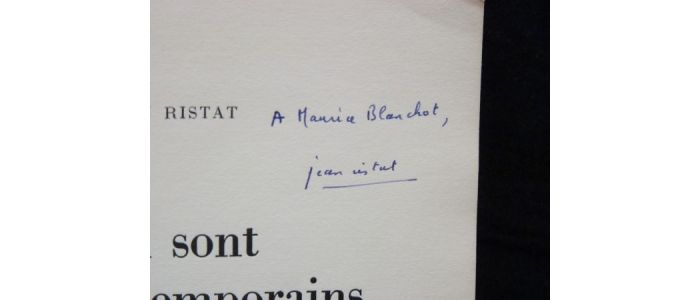 RISTAT : Qui sont les contemporains - Signed book, First edition - Edition-Originale.com