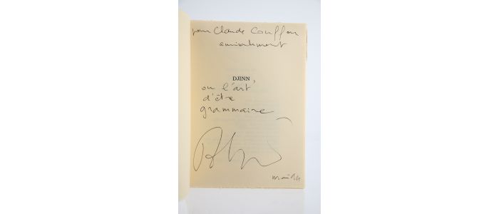 ROBBE-GRILLET : Djinn. Un Trou rouge entre les Pavés disjoints - Libro autografato, Prima edizione - Edition-Originale.com