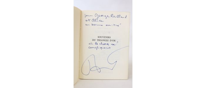 ROBBE-GRILLET : Souvenirs du triangle d'or - Autographe, Edition Originale - Edition-Originale.com