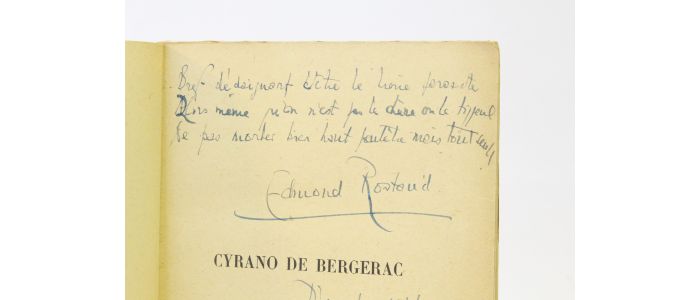 ROSTAND : Cyrano de Bergerac - Signed book - Edition-Originale.com