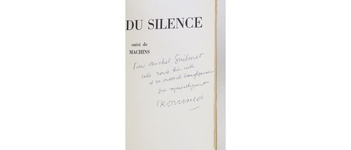 ROUSSELOT : Route du silence suivi de Machins - Signed book, First edition - Edition-Originale.com