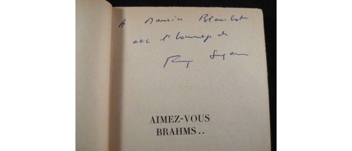 SAGAN : Aimez-vous Brahms - Signed book, First edition - Edition ...
