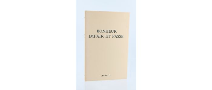 SAGAN : Bonheur impair et passe - Edition Originale - Edition-Originale.com