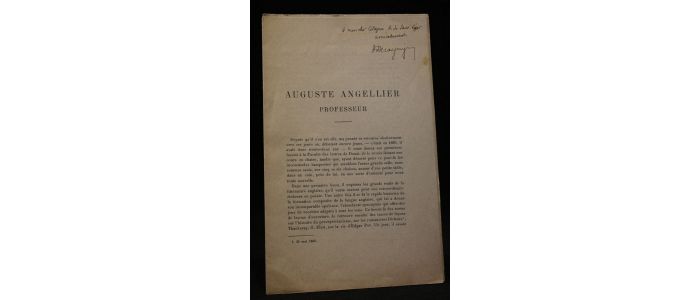 DEROCQUIGNY : Auguste Angellier professeur - Signed book, First edition - Edition-Originale.com