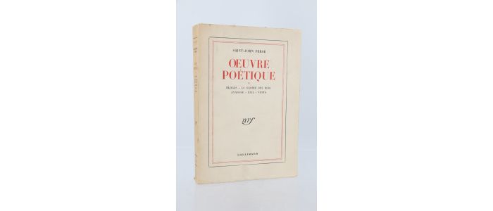 SAINT-JOHN PERSE : Oeuvre poétique I : Eloges - La gloire des rois - Anabase - Exil - Vents - Erste Ausgabe - Edition-Originale.com
