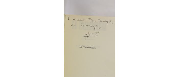 SARRAZIN : La traversière - Autographe, Edition Originale - Edition-Originale.com