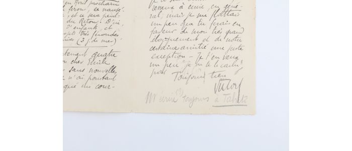 SEGALEN : Double lettre autographe signée adressée à Emile Mignard : 