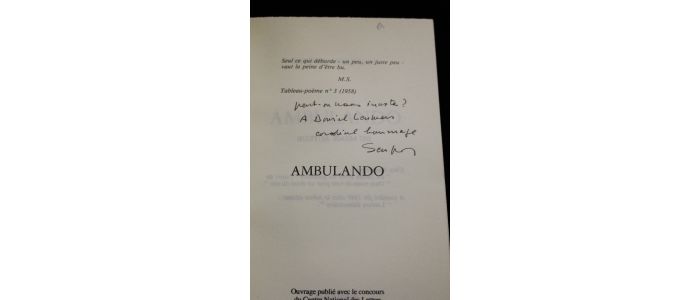 SEUPHOR : Ambulando - Autographe, Edition Originale - Edition-Originale.com