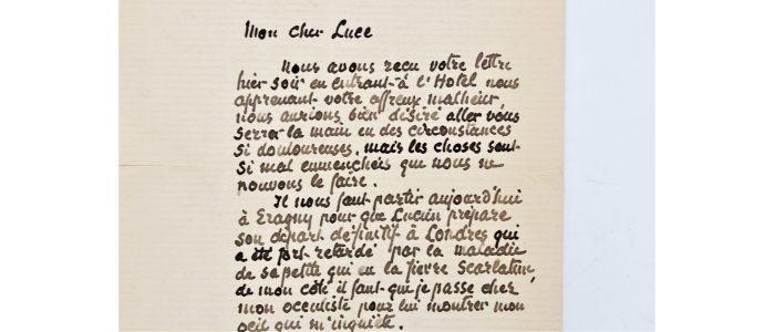 PISSARRO : Lettre autographe signée inédite adressée à Maximilien Luce - Signiert, Erste Ausgabe - Edition-Originale.com