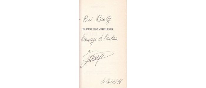 SIMON : 728 jours avec Michel Simon - Signed book, First edition - Edition-Originale.com