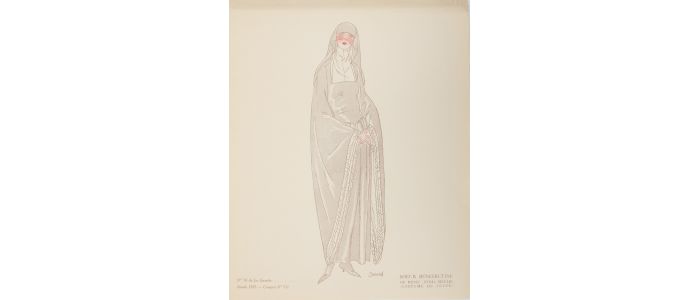 Soeur bénédictine de Rome (XVIIIe siècle) (Costume de veuve) (Croquis N°VII, La Gazette du Bon ton, 1922 n°10) - Prima edizione - Edition-Originale.com