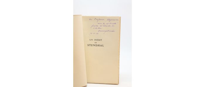 STENDHAL : Guide à l'usage d'un voyageur en Italie - Signiert, Erste Ausgabe - Edition-Originale.com