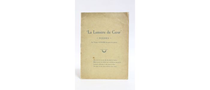 STOHR : La lumière du coeur, poésies - First edition - Edition-Originale.com