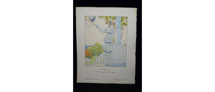 Le Bel été. Robe de lingerie pour la campagne. (La Gazette du Bon ton, n°9. Année 1913 - Planche III ) - Erste Ausgabe - Edition-Originale.com