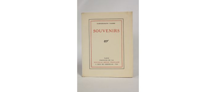 TAGORE : Souvenirs - First edition - Edition-Originale.com