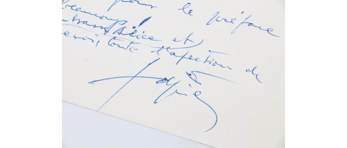 TAPIES : Lettre autographe datée et signée adressée à son ami et biographe Georges Raillard à propos de la notion 