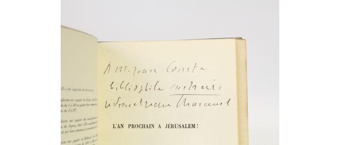 THARAUD : L'an prochain à Jérusalem - Autographe, Edition Originale - Edition-Originale.com