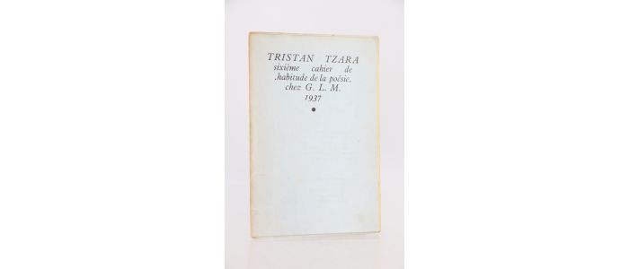 TZARA : Vigies. - In Sixième cahier de habitude de la poésie - Erste Ausgabe - Edition-Originale.com