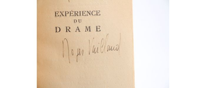 VAILLAND : Expérience du drame - Signed book, First edition - Edition-Originale.com
