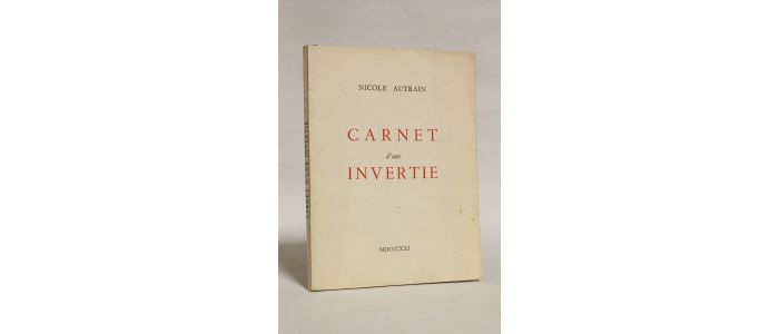 VEDRES : Carnet d'une invertie - Prima edizione - Edition-Originale.com