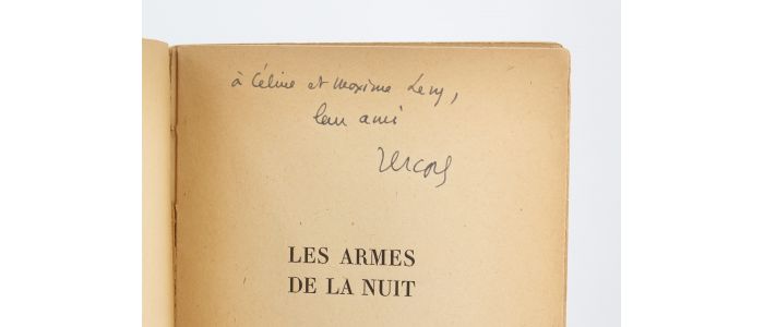 VERCORS : Les armes de la nuit - Autographe, Edition Originale - Edition-Originale.com